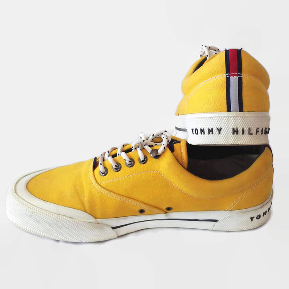 tommy hilfiger yellow shoes